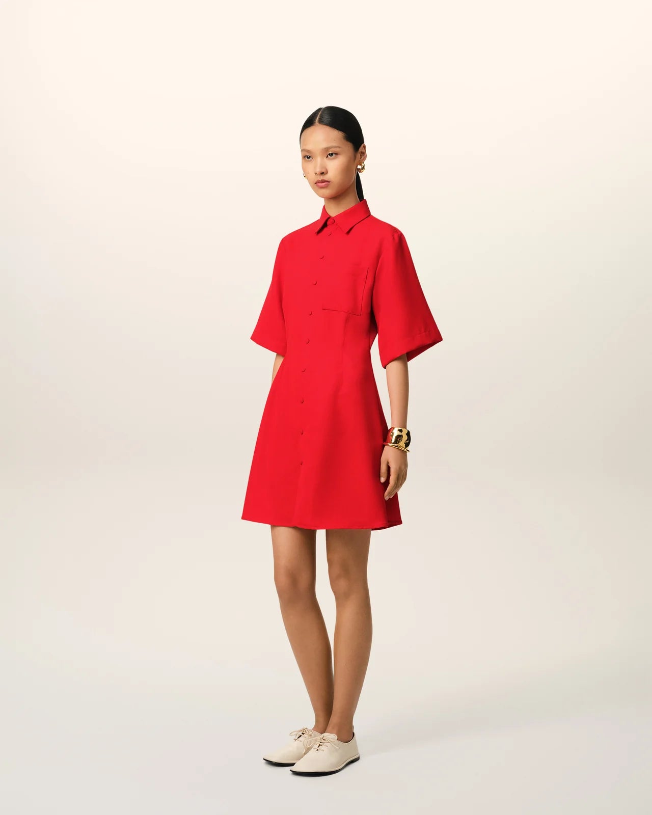 Ami Short Sleeve Shirt Dress