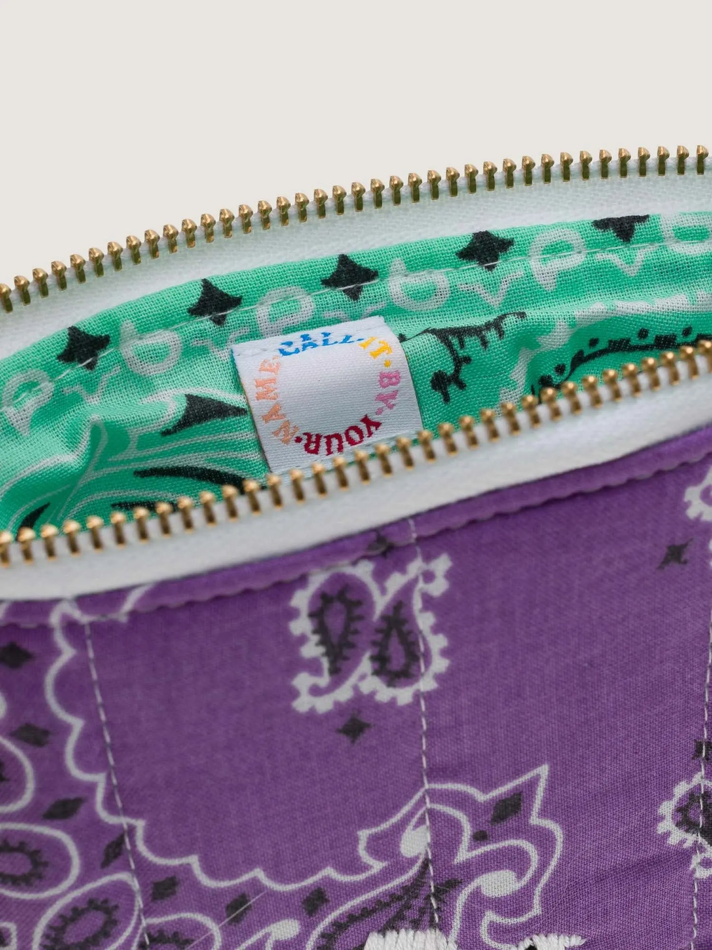 Call It By Your Name Mini Zipped Quilted Pouch