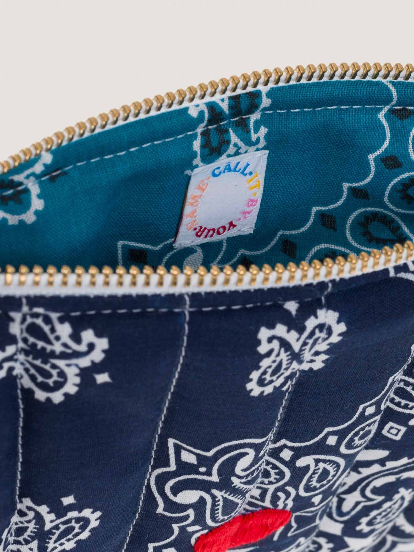 Call It By Your Name Mini Zipped Quilted Pouch