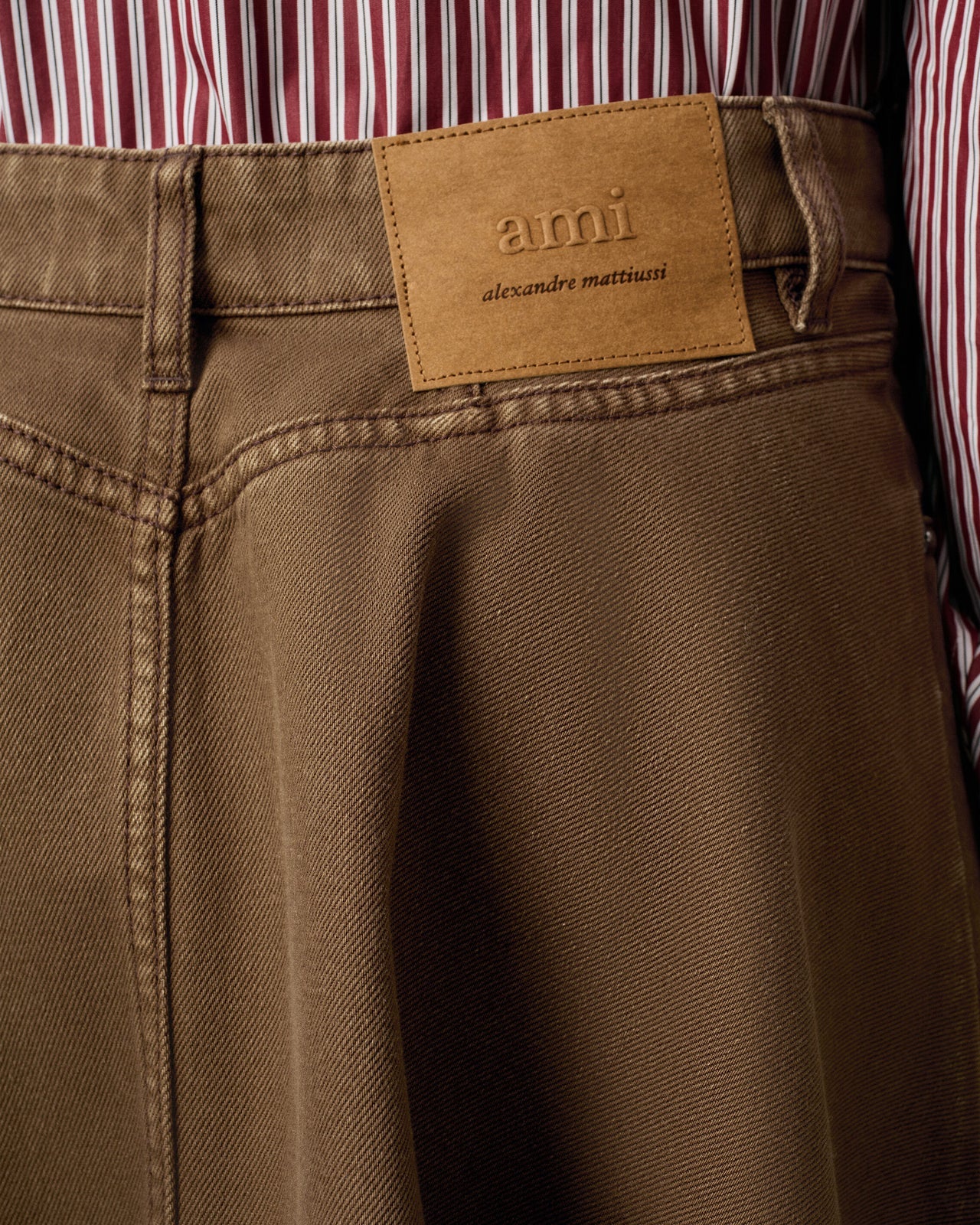 Ami Cotton Midi Skirt