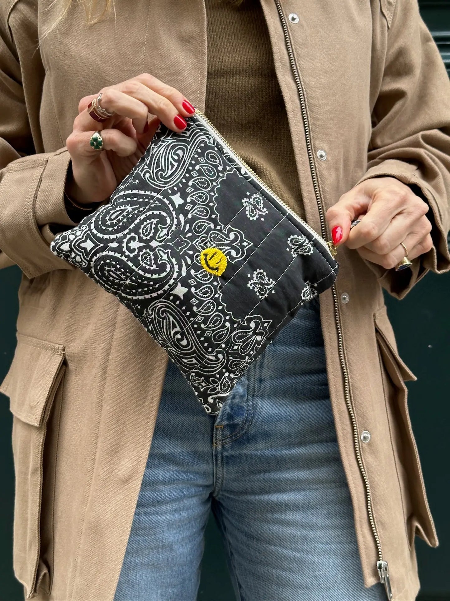 Call It By Your Name Mini Zipped Quilted Pouch