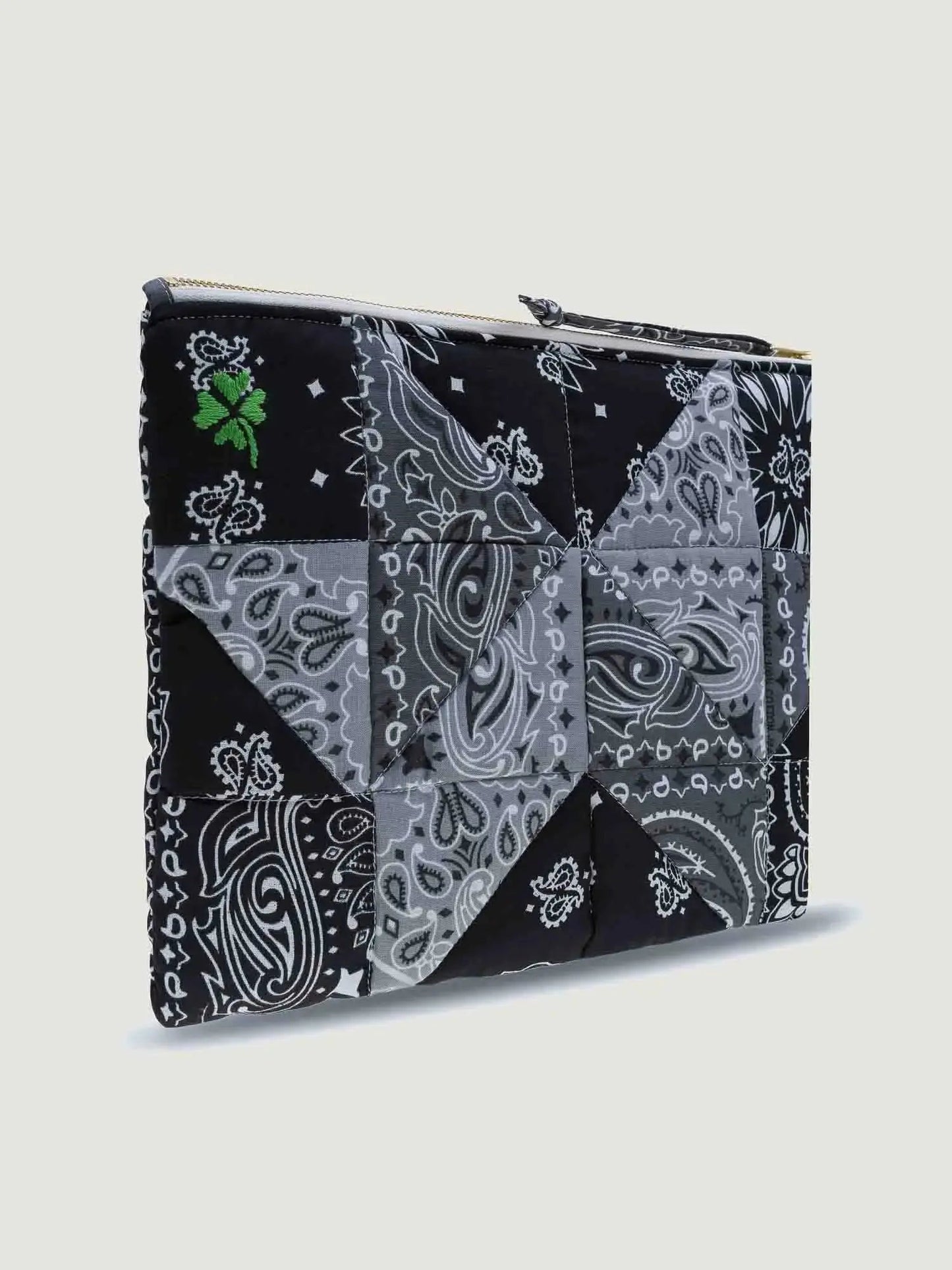 Call it by your name Zipped Quilted Pouch - Patchwork