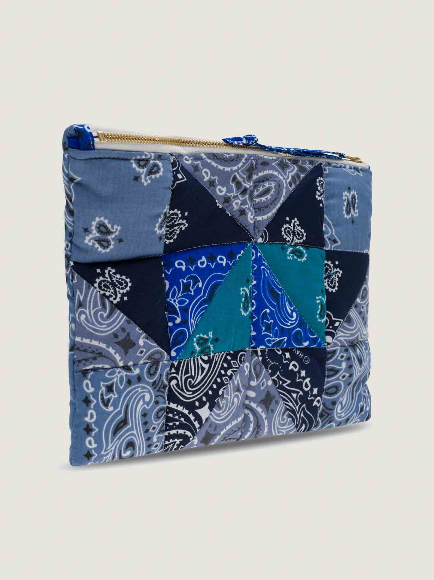 Call it by your name Zipped Quilted Pouch - Patchwork