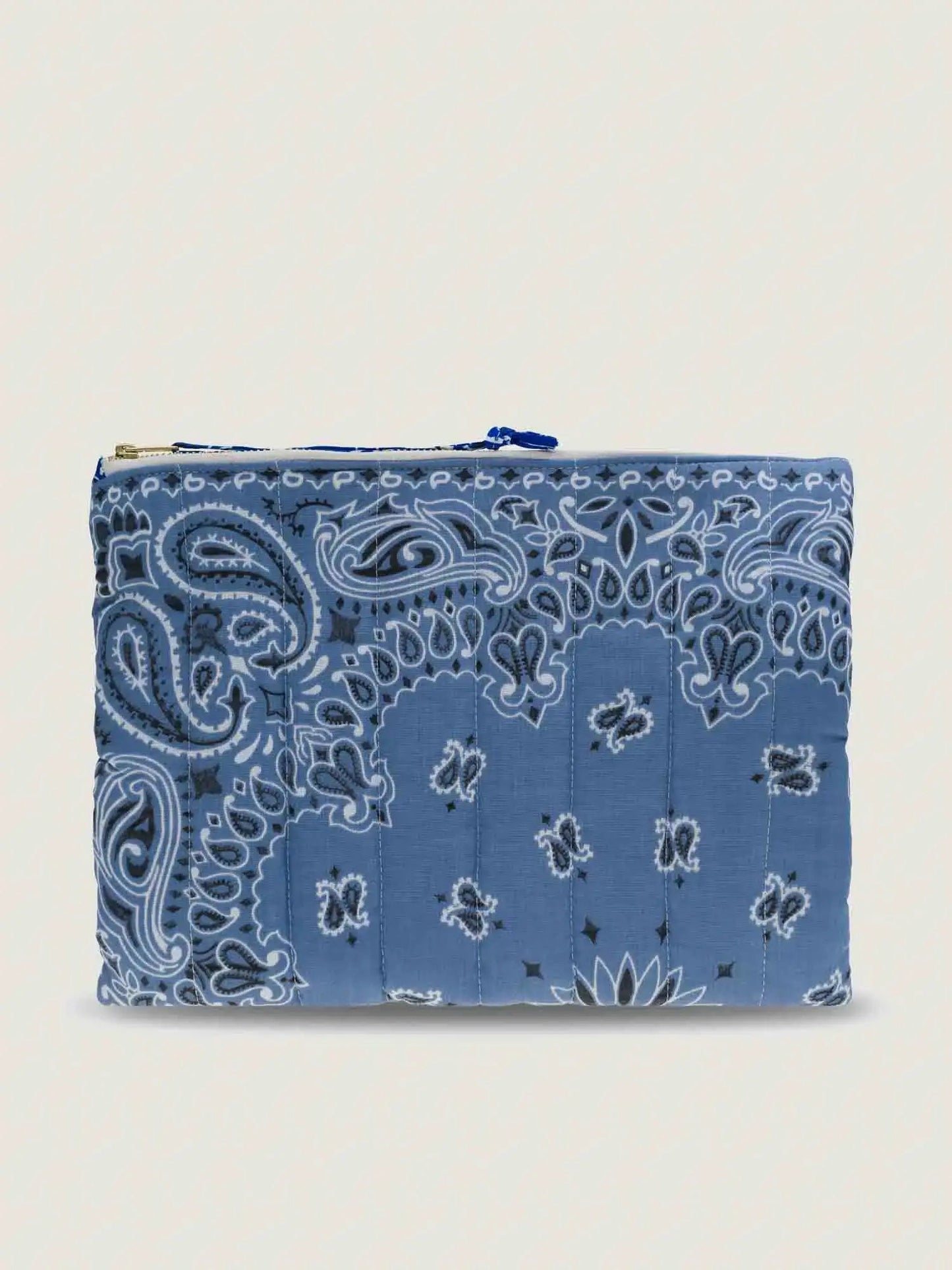 Call it by your name Zipped Quilted Pouch - Patchwork