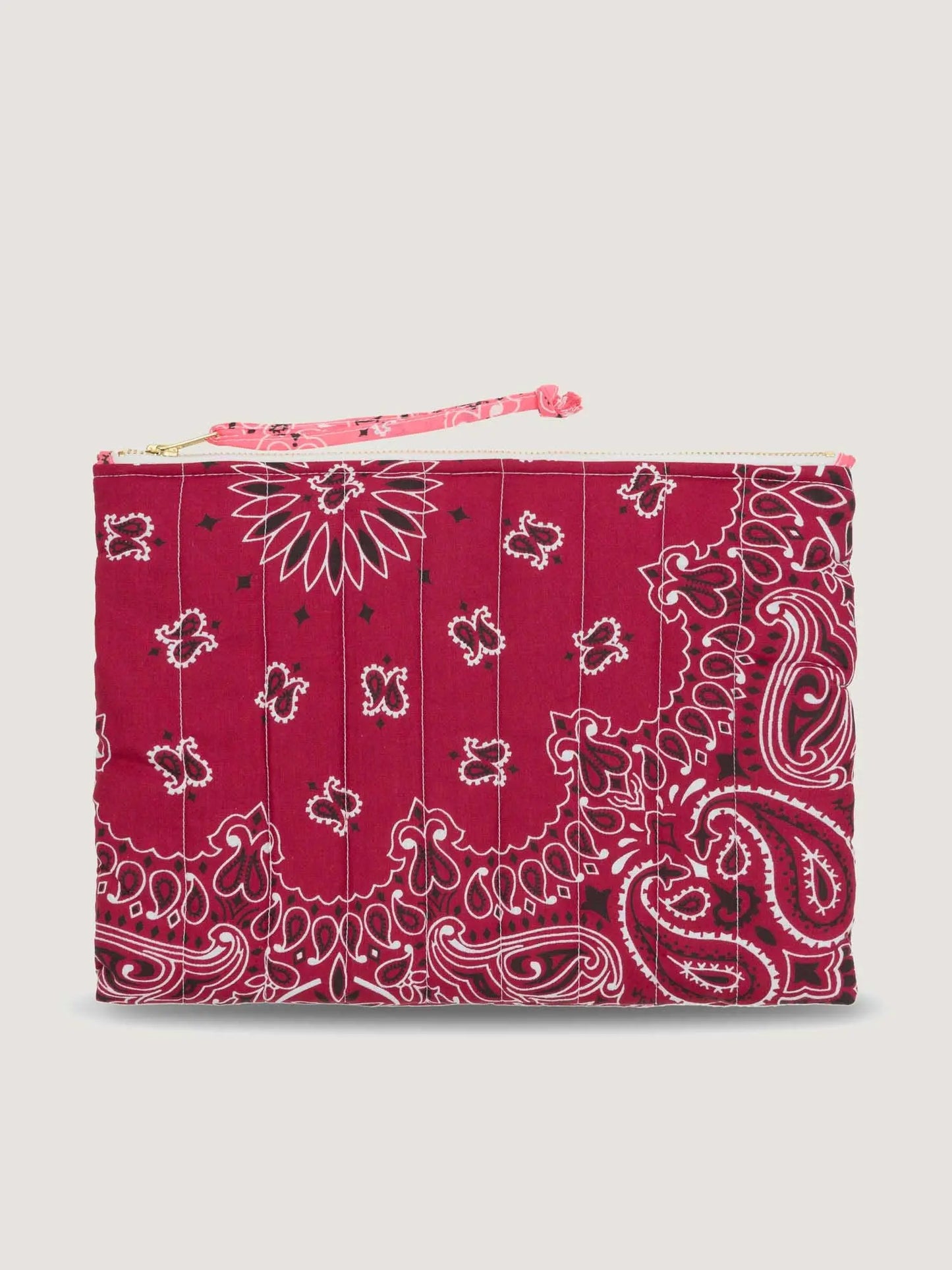 Call it by your name Zipped Quilted Pouch - Patchwork
