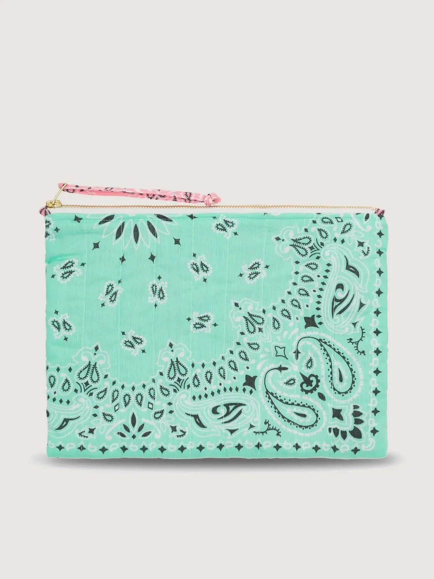 Call it by your name Zipped Quilted Pouch - Patchwork