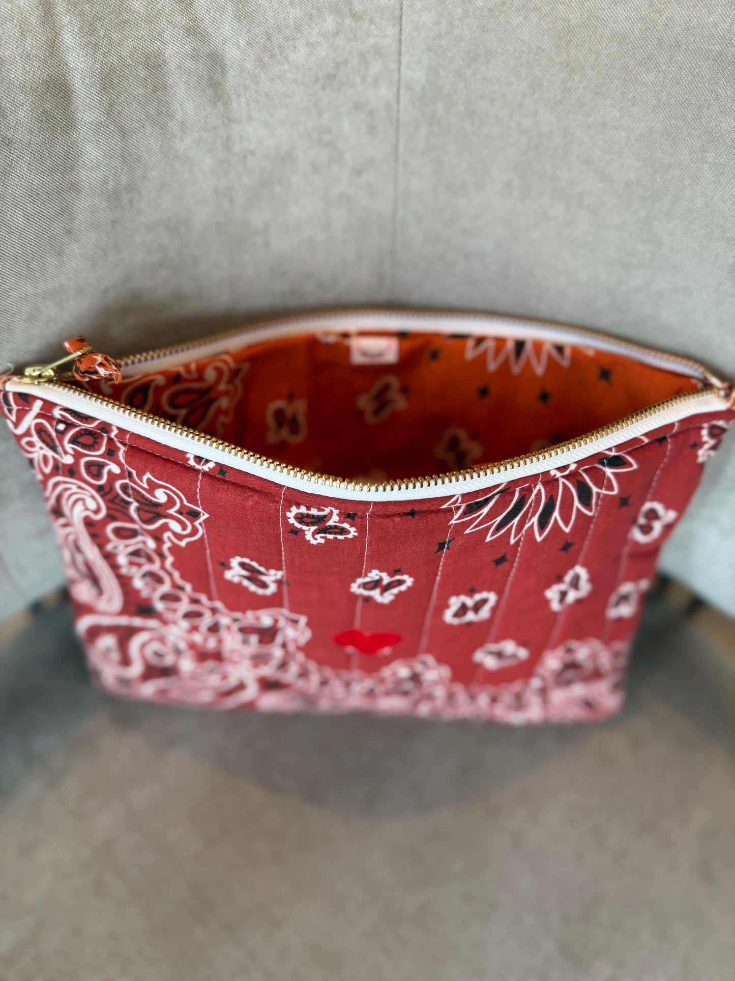 Call It By Your Name Zipped Quilted Pouch