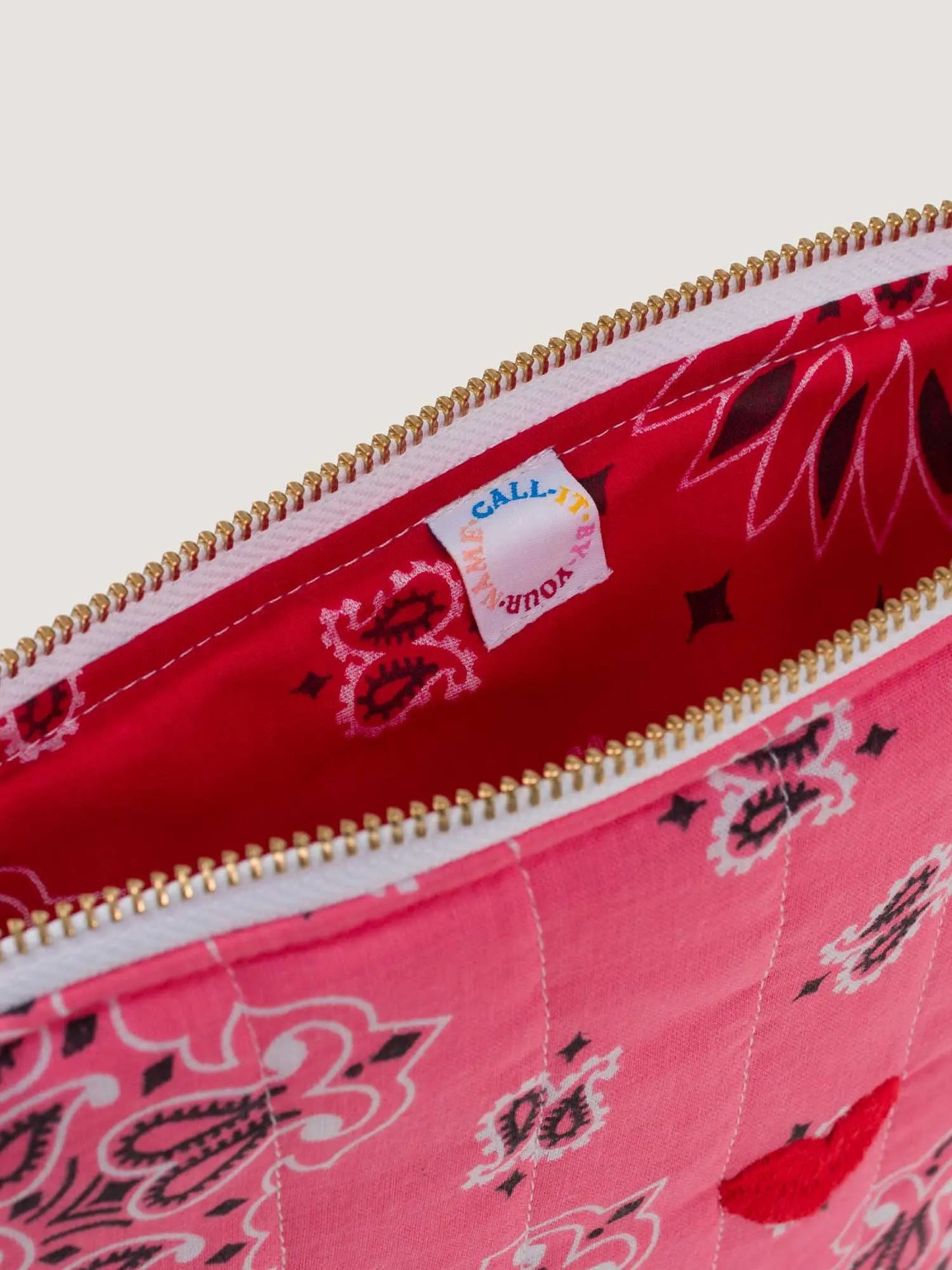 Call It By Your Name Zipped Quilted Pouch