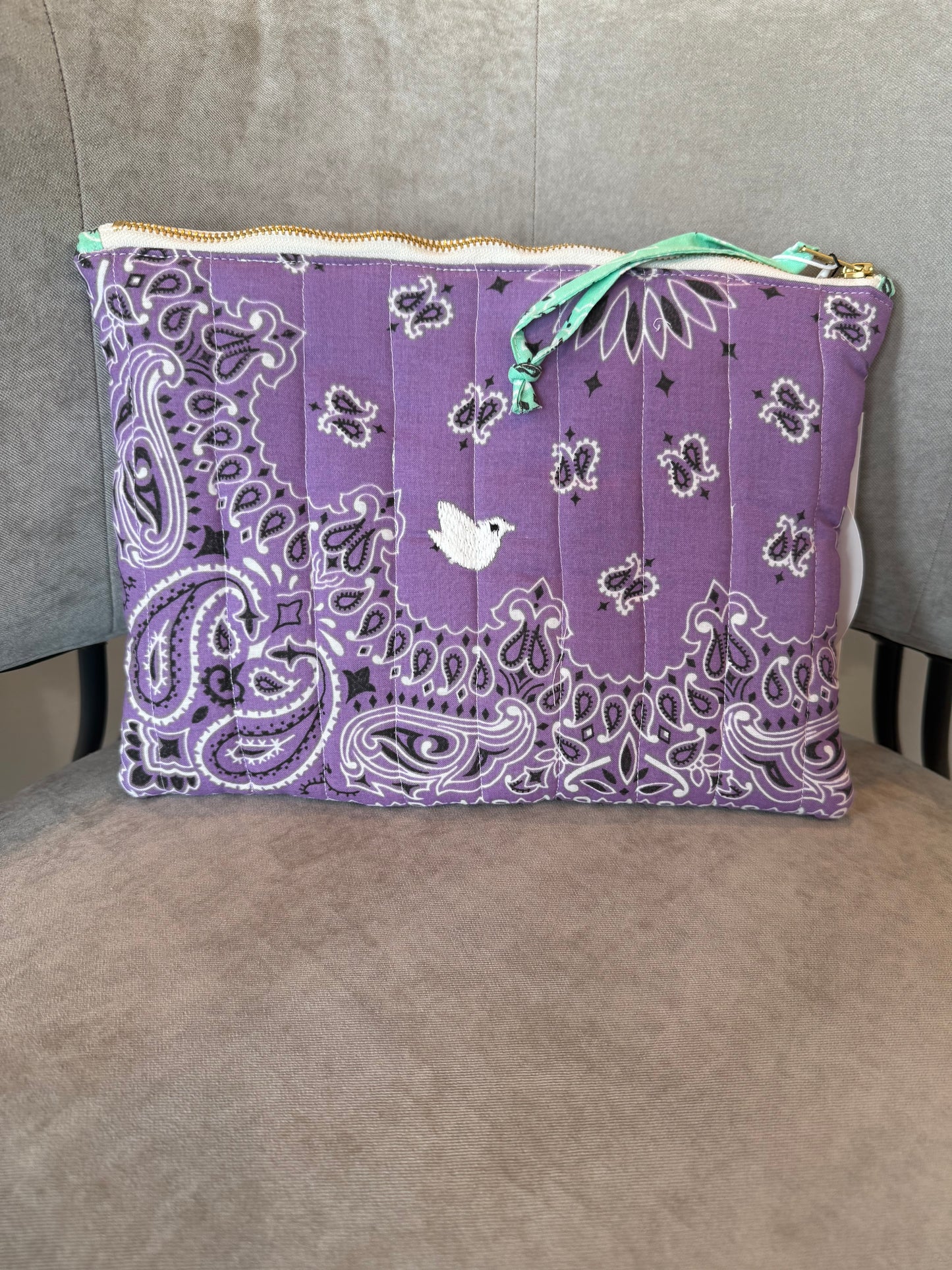 Call It By Your Name Zipped Quilted Pouch