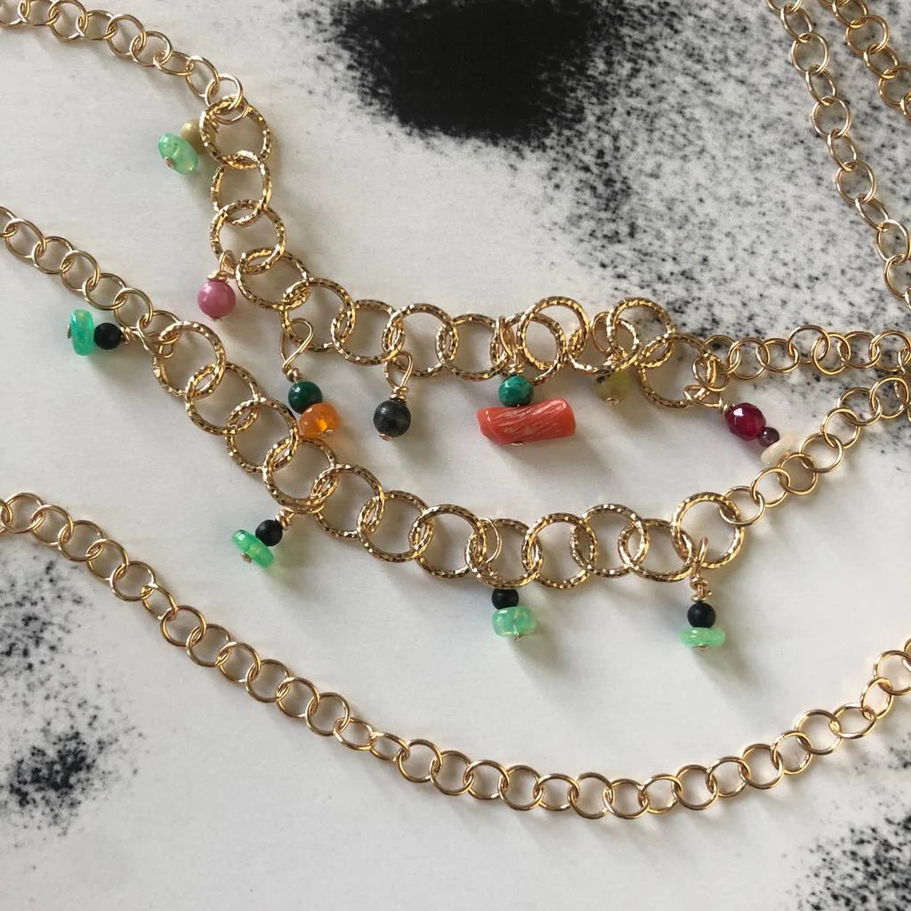 Par Coeur Multico Opales Necklace