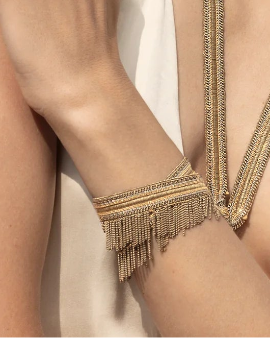 MLC 1L009 Bracelet/Choker - Antique Gold