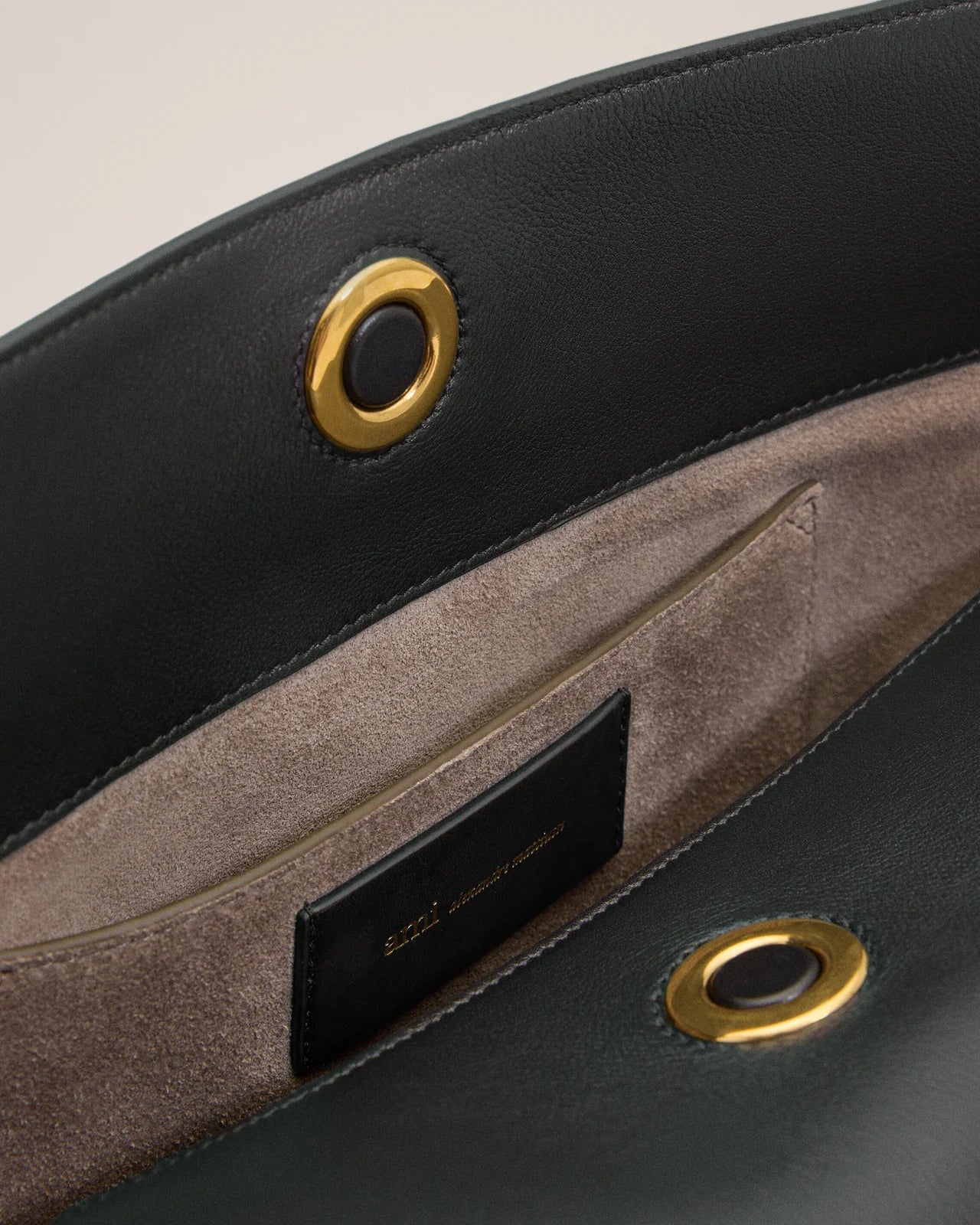 Ami Black Leather Carrousel Medium Bag
