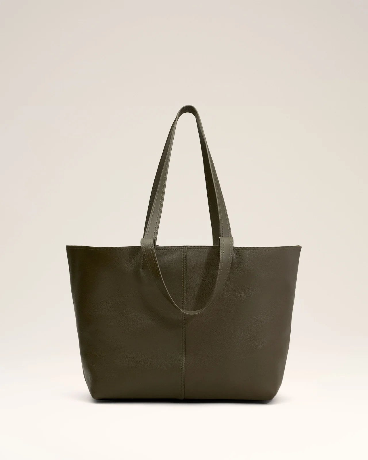 Ami Leather Midi Tote Bag