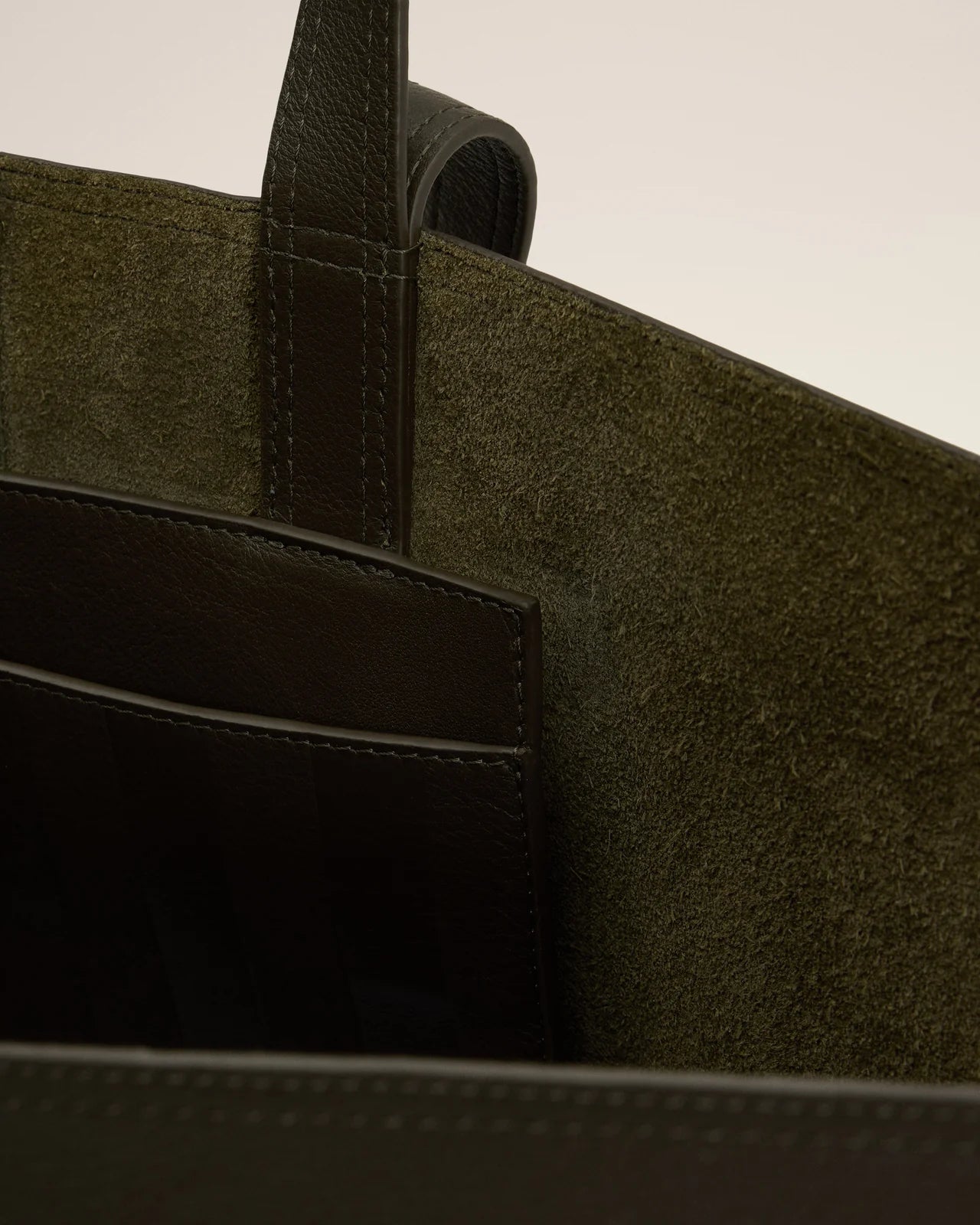Ami Leather Midi Tote Bag