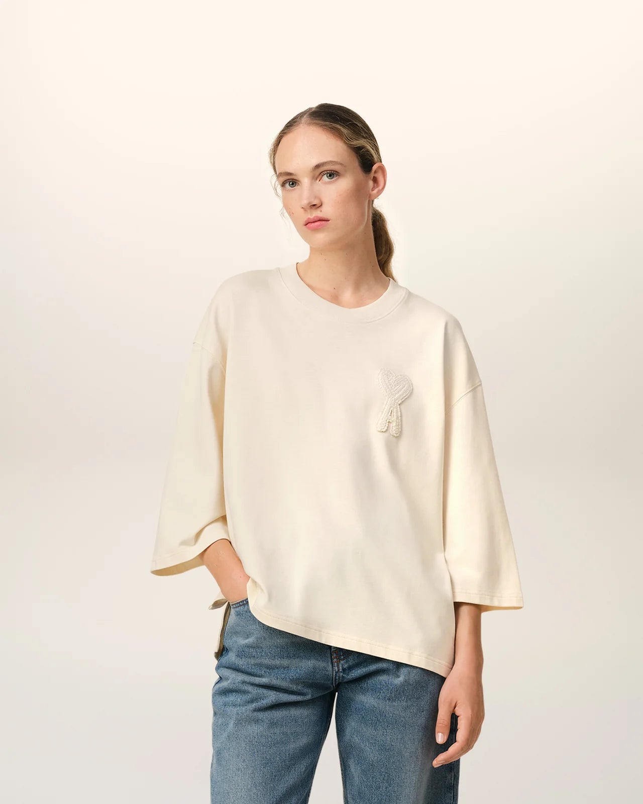 Ami T-shirt with Ami de Coeur Patch