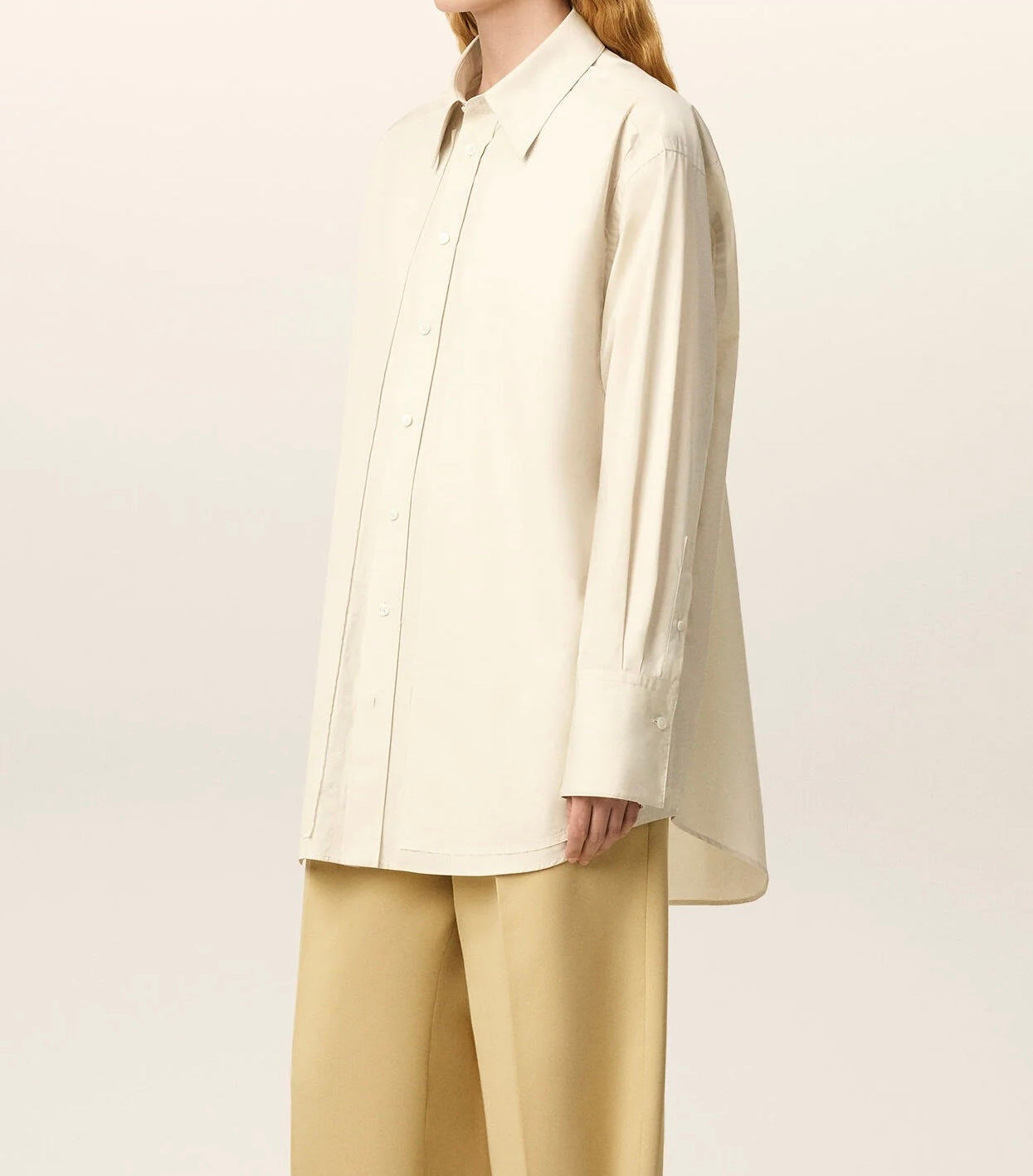 Ami Raw Edged Stitching Oversized Shirt