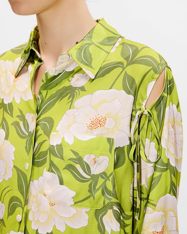 Kenzo Peonies Open Shoulder Shirt