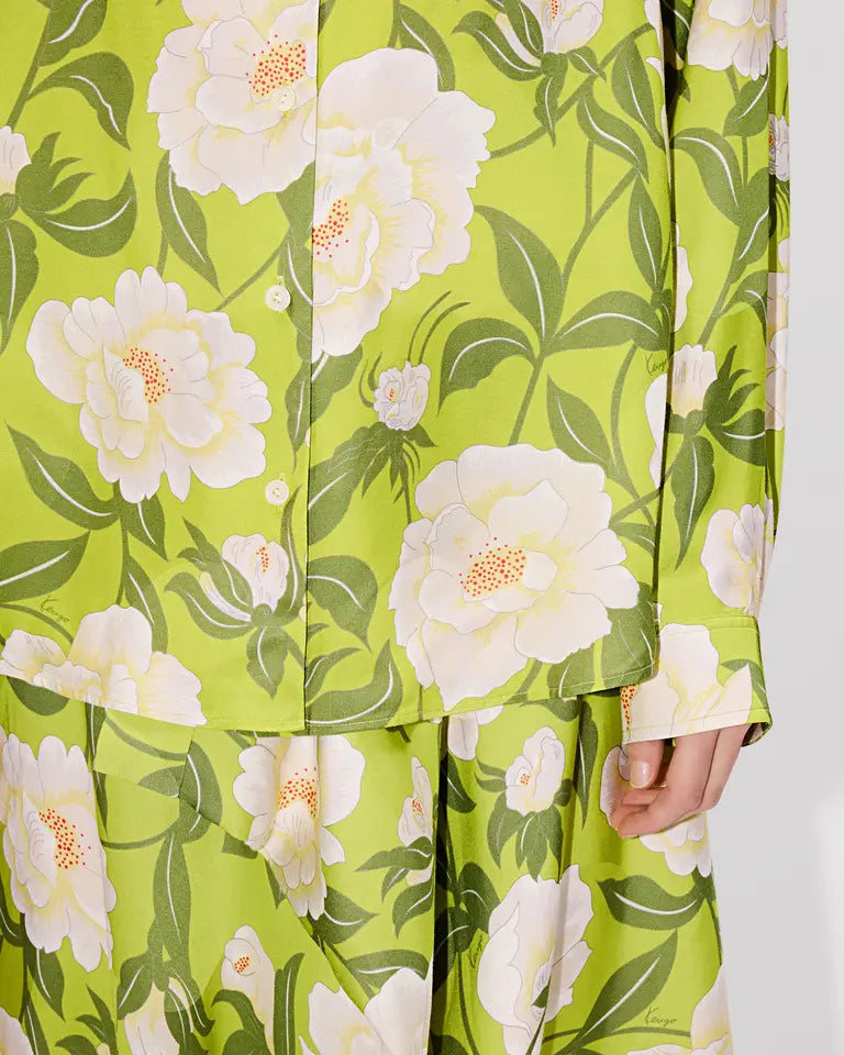 Kenzo Peonies Open Shoulder Shirt