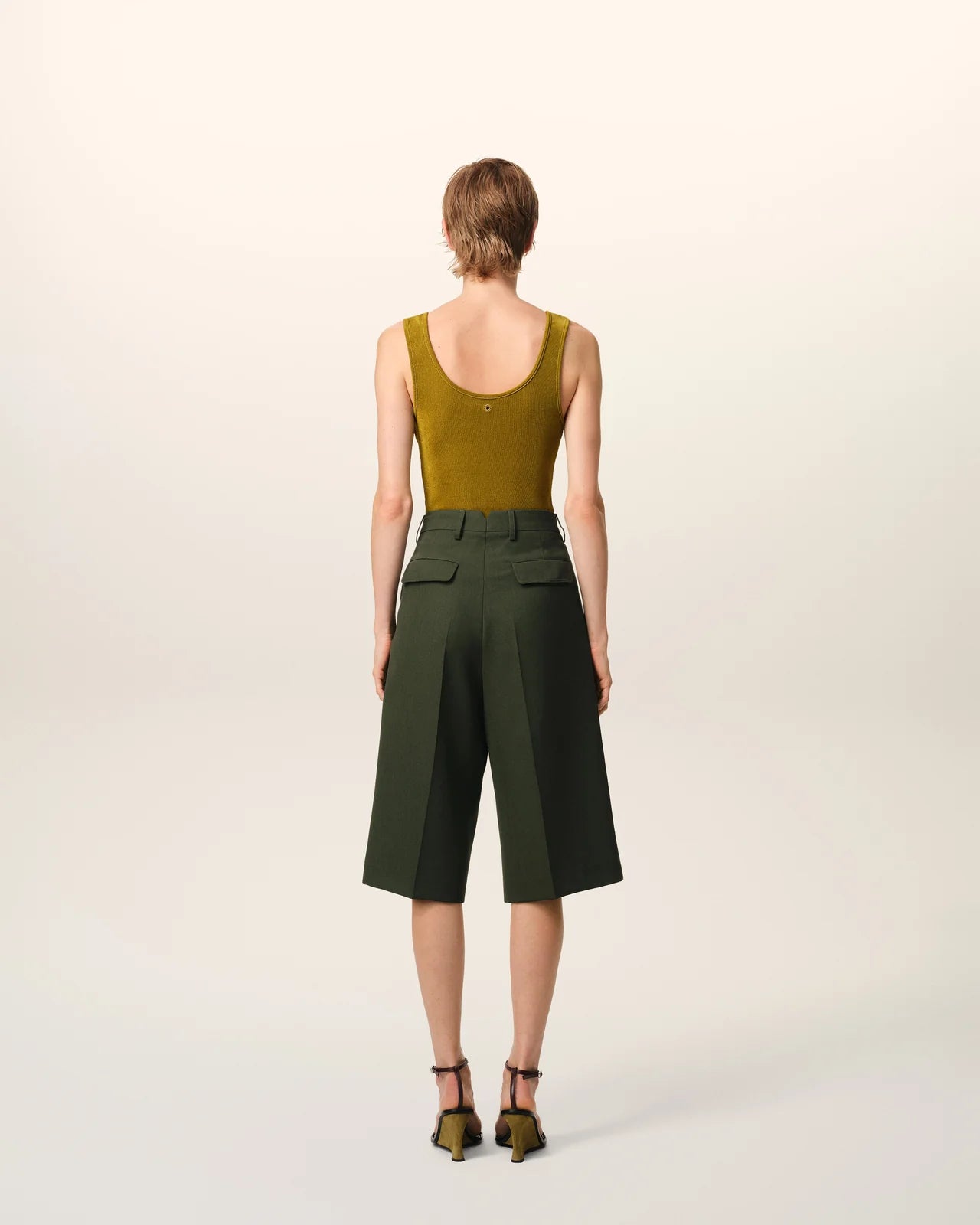 Ami Green Wide Bermuda