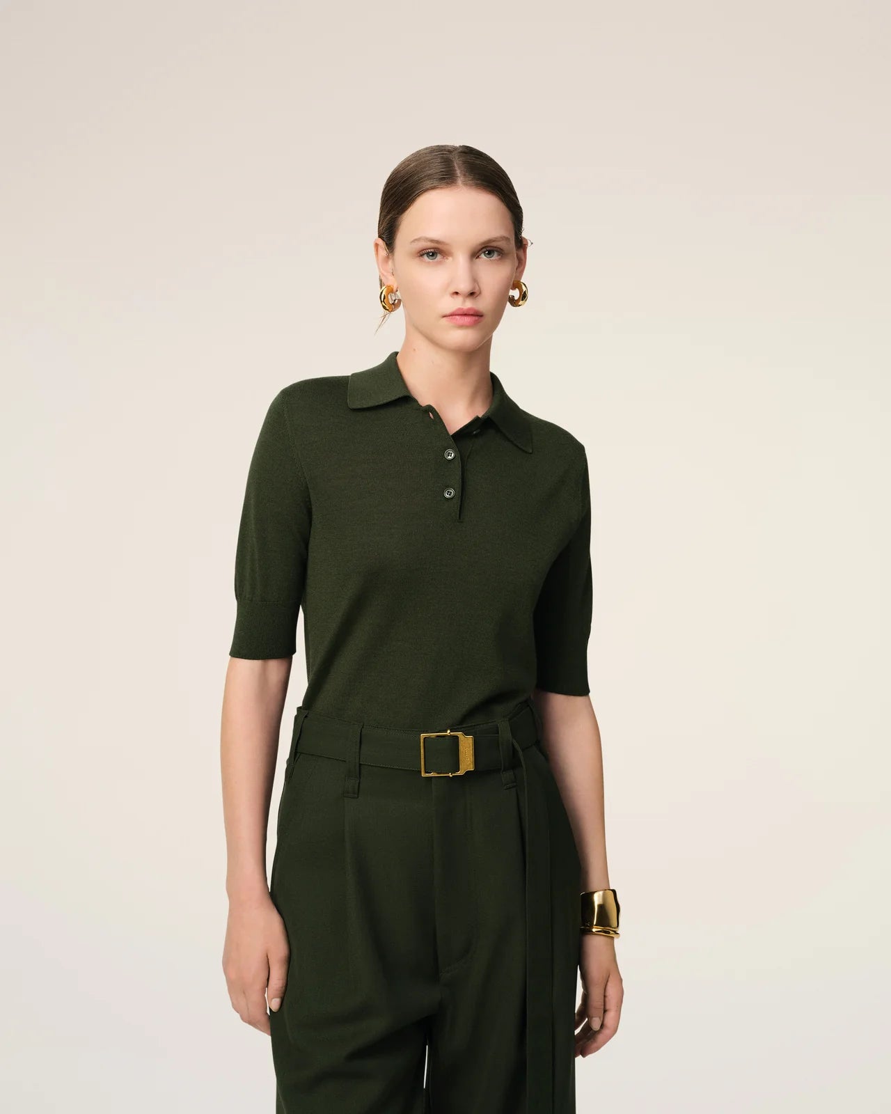 Ami Green Tonal Ami de Coeur Polo