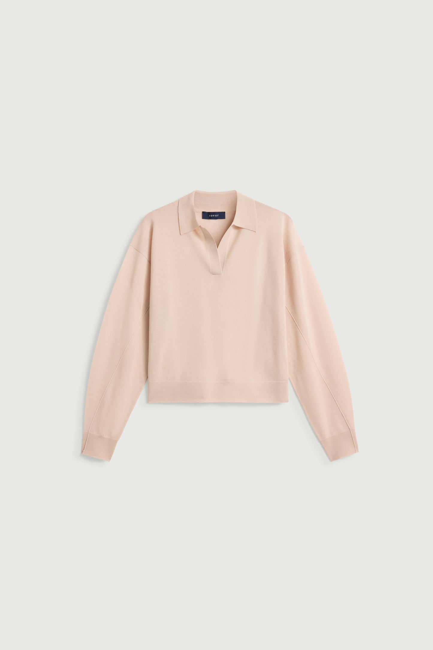 Soeur Fleming Long Sleeve Polo in Merino Wool