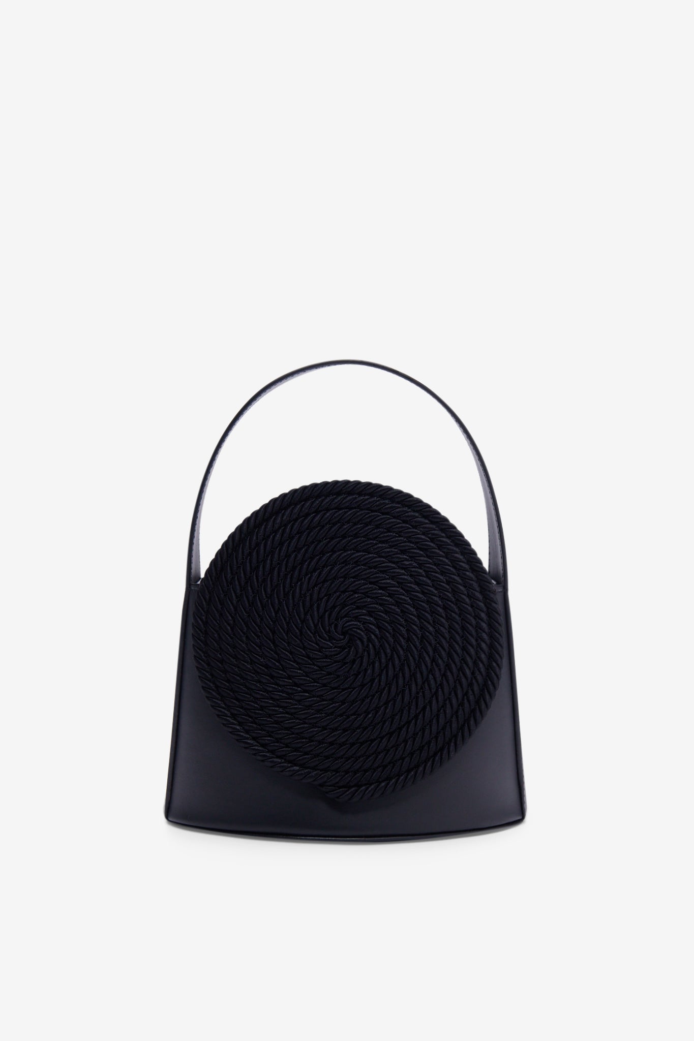 DESTREE Gunther Black Leather Bag with Passementerie Detail