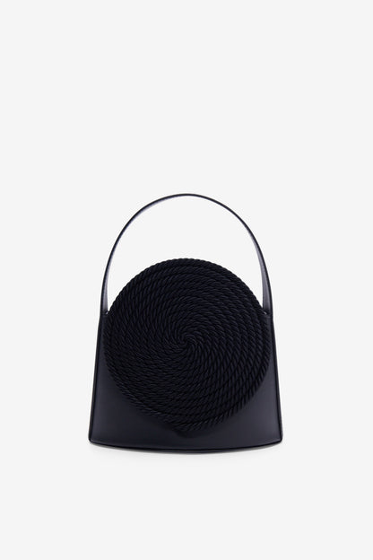 DESTREE Gunther Black Leather Bag with Passementerie Detail