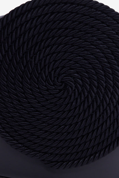 DESTREE Gunther Black Leather Bag with Passementerie Detail