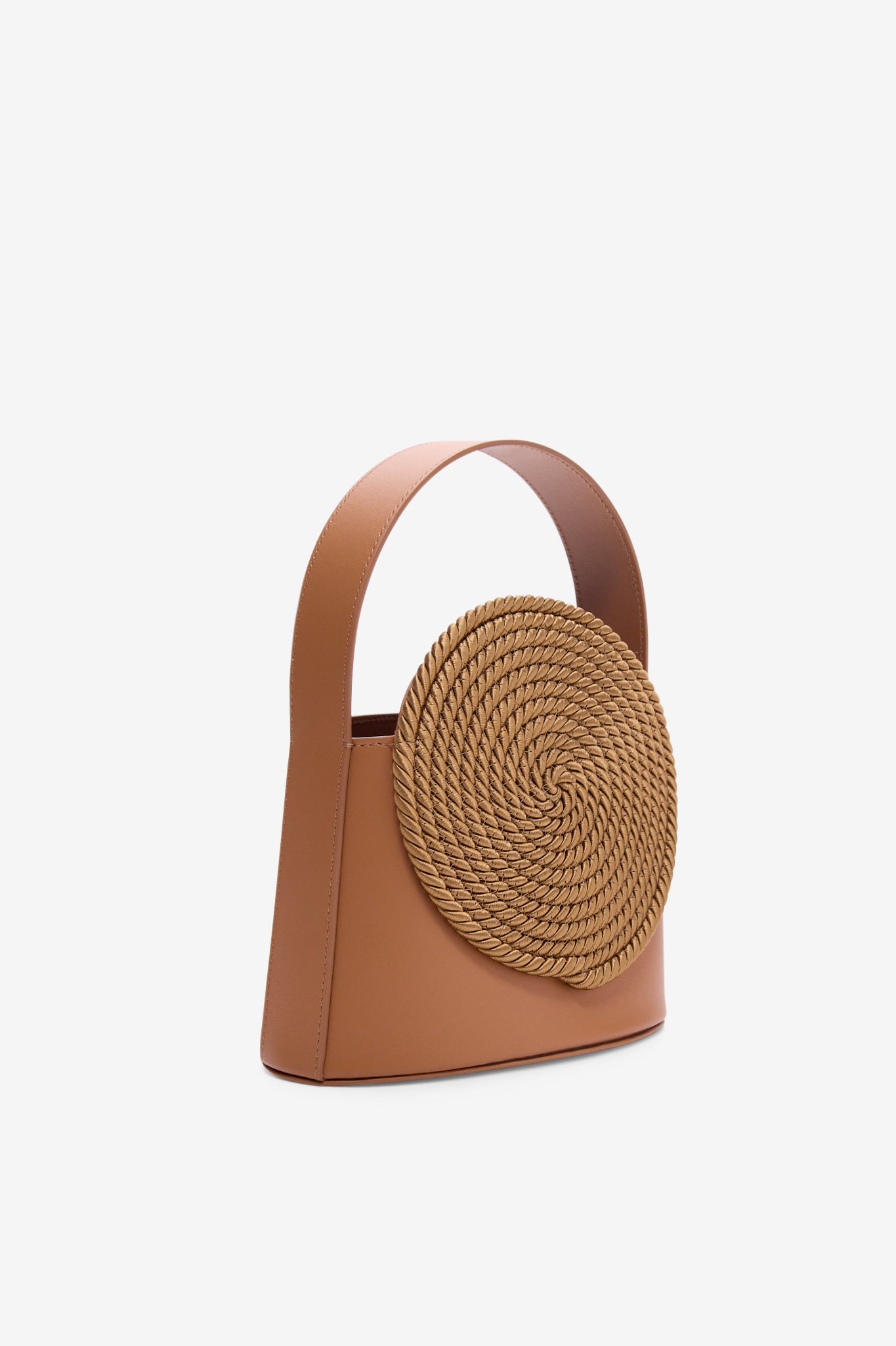DESTREE Gunther Tabacco Leather Bag with Passementerie Detail