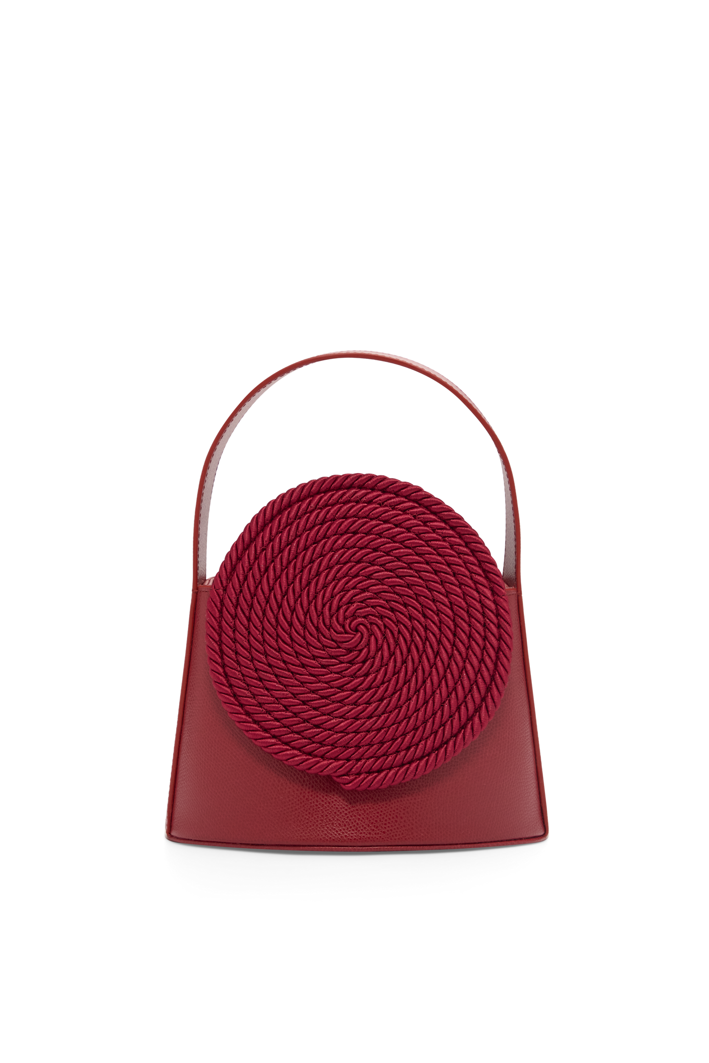 DESTREE Gunther Red Leather Bag with Passementerie Detail