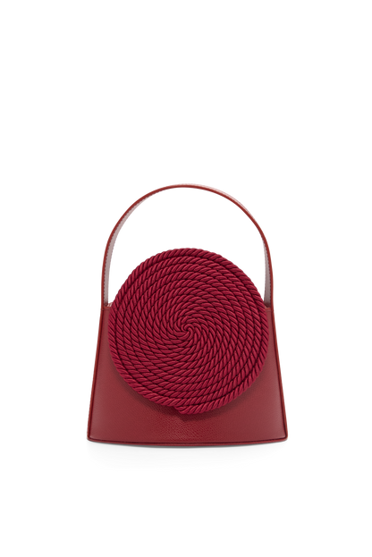 DESTREE Gunther Red Leather Bag with Passementerie Detail