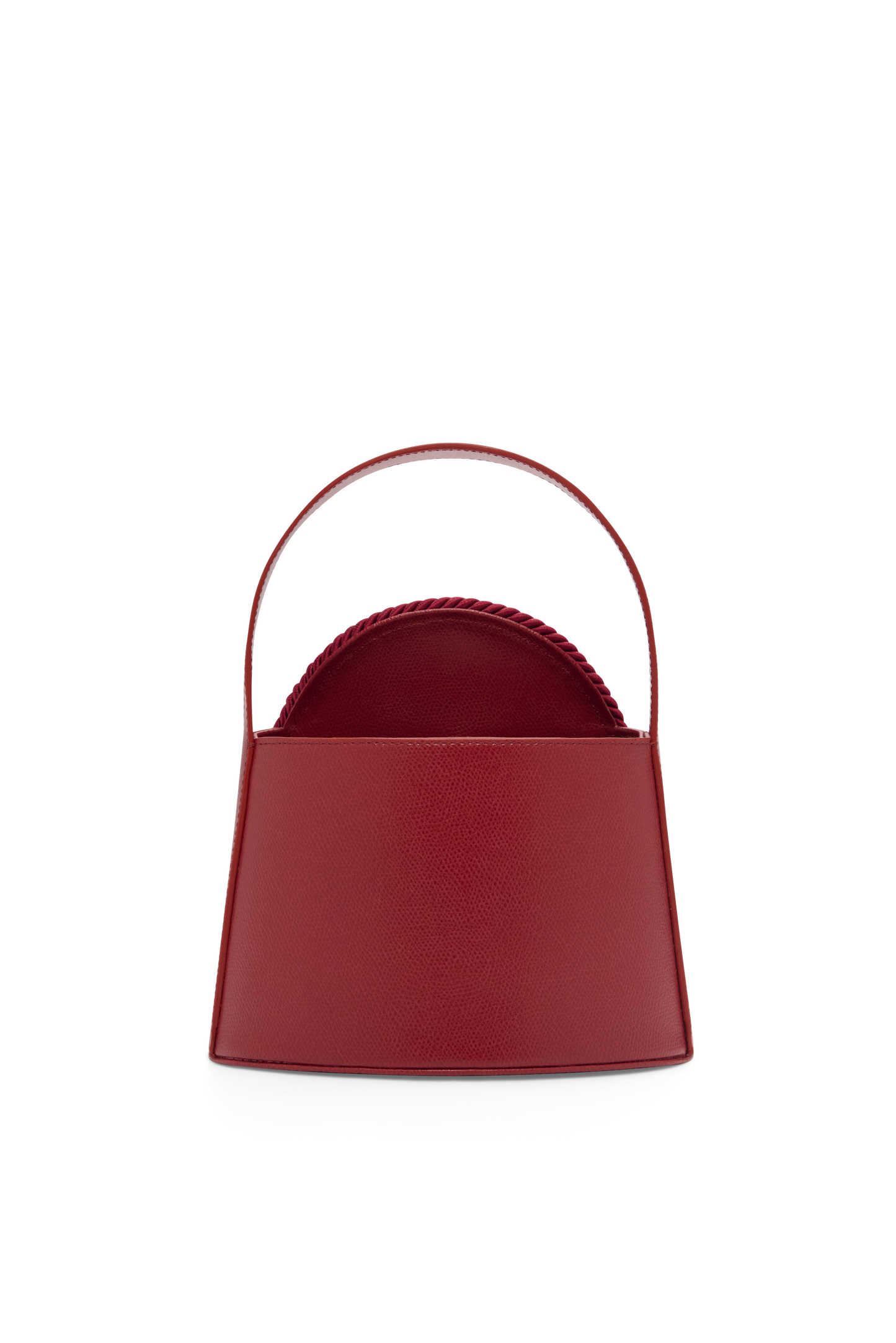 DESTREE Gunther Red Leather Bag with Passementerie Detail