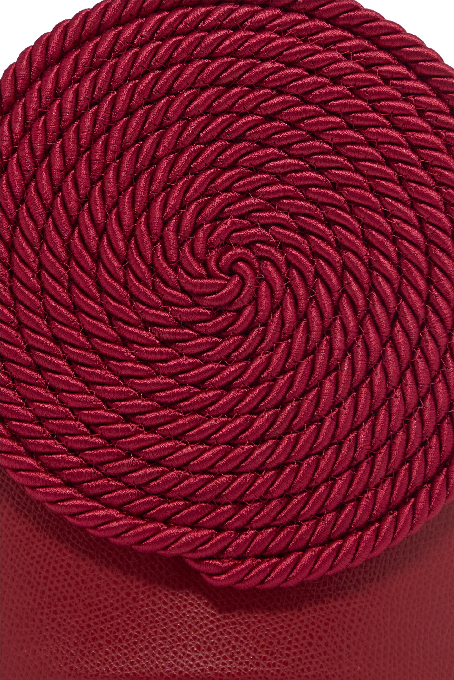 DESTREE Gunther Red Leather Bag with Passementerie Detail