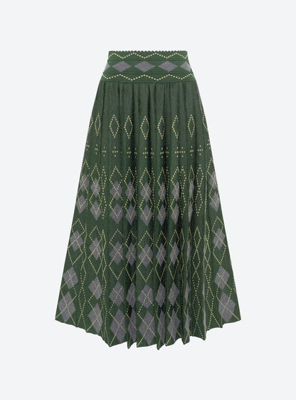 Molli Famous Fluid Argyle Knit Skirt