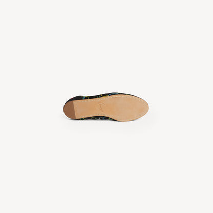 Kenzo Ballet Ballerinas in Emboidered Satin