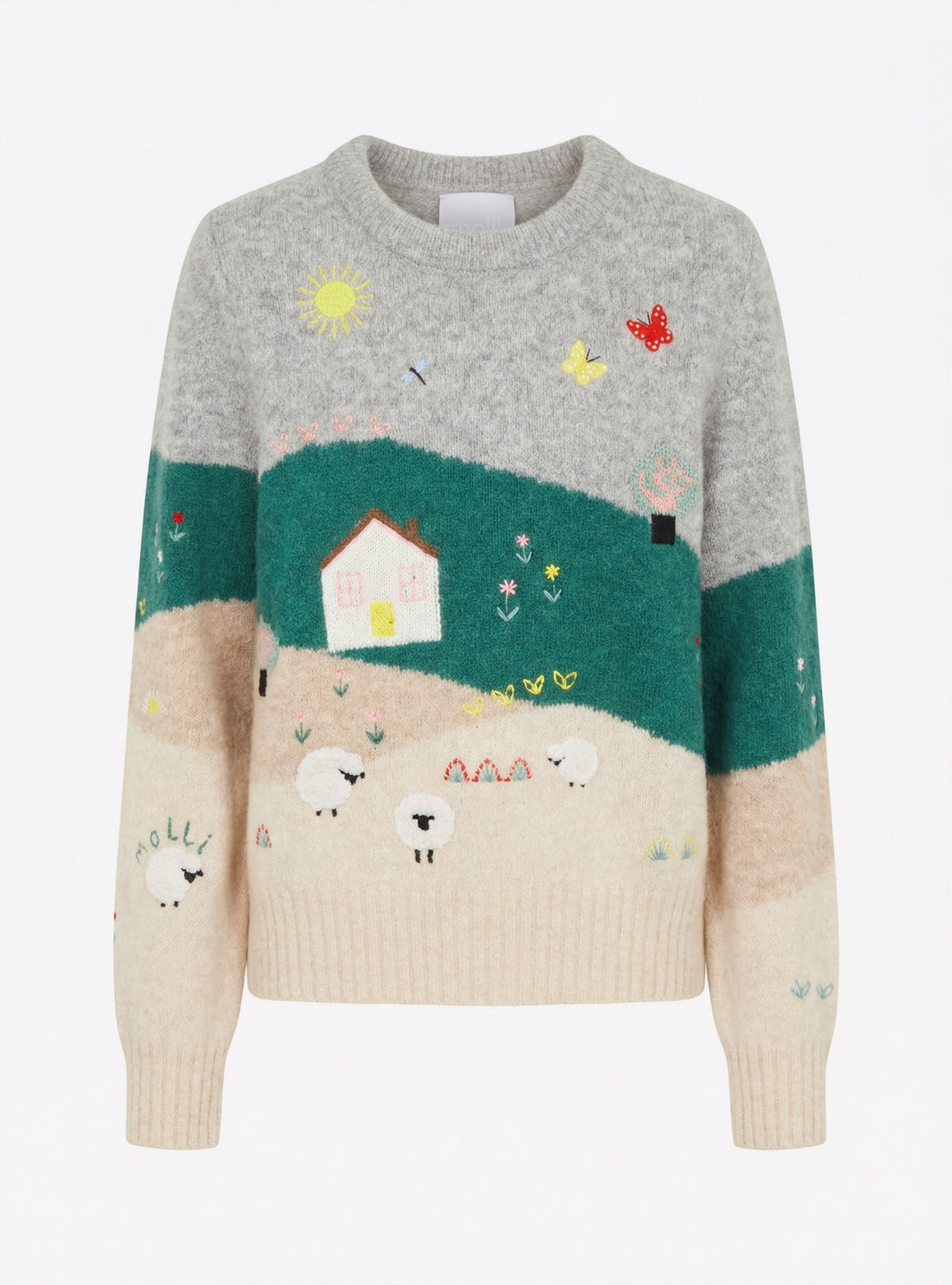 Molli Frida Embroidered Landscape Sweater