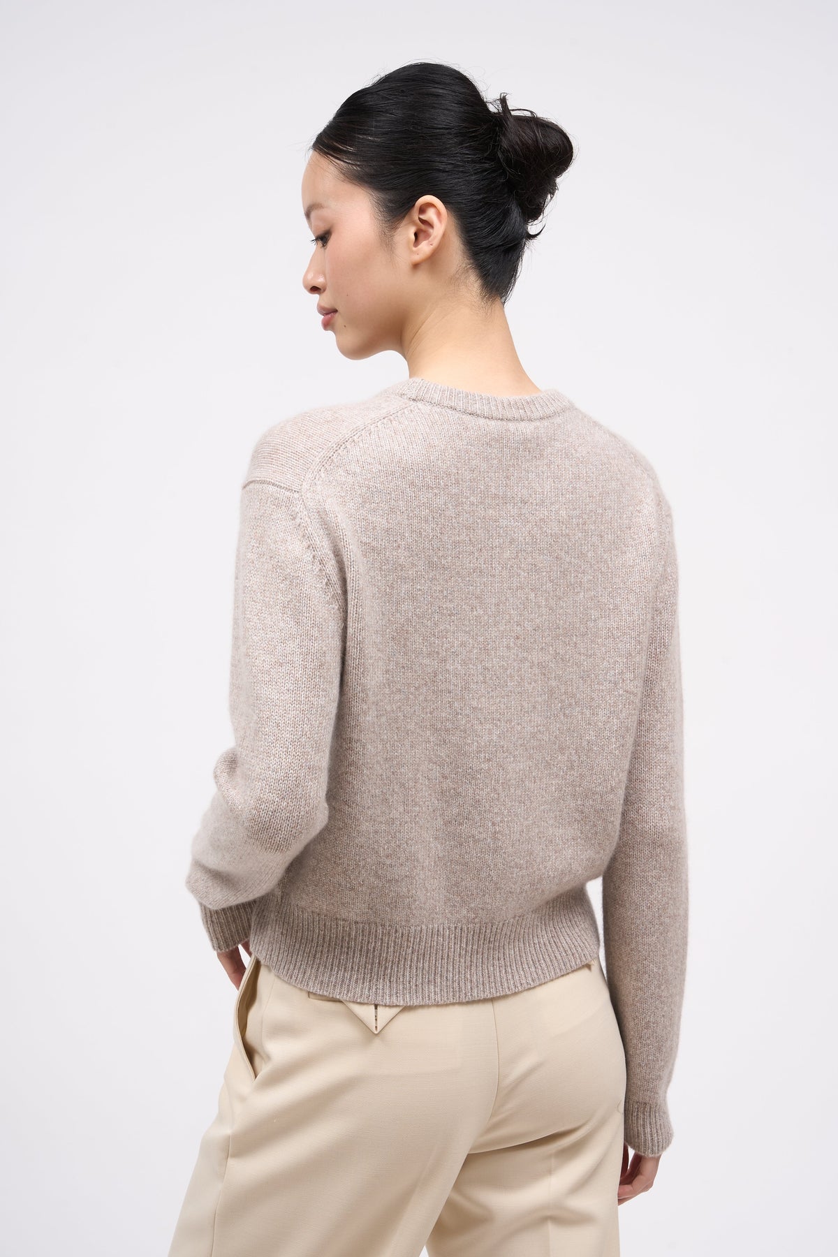 Back view of the Paul & Joe Gattino chamois cashmere sweater