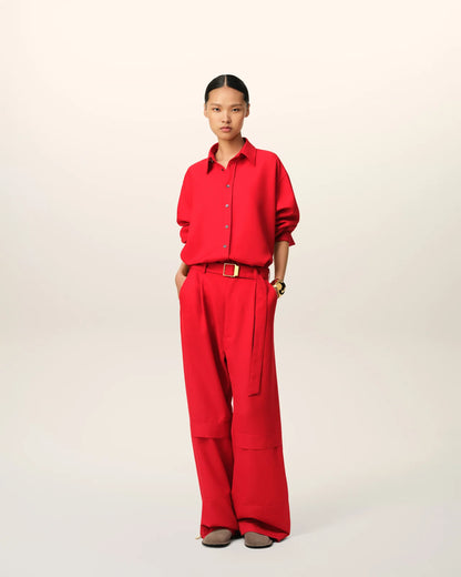 Ami Back Slit Oversized Shirt