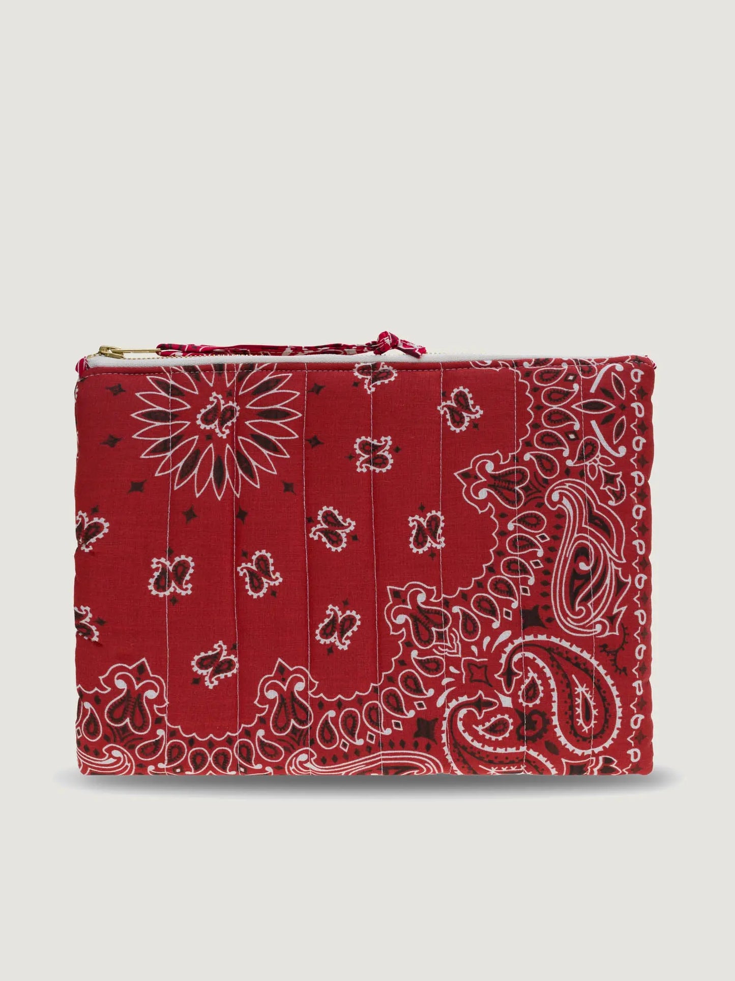 Call it by your name Zipped Quilted Pouch - Patchwork