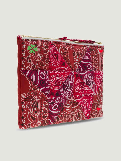 Call it by your name Zipped Quilted Pouch - Patchwork