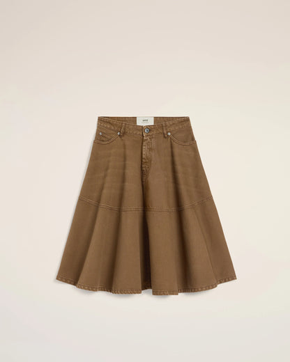 Ami Cotton Midi Skirt