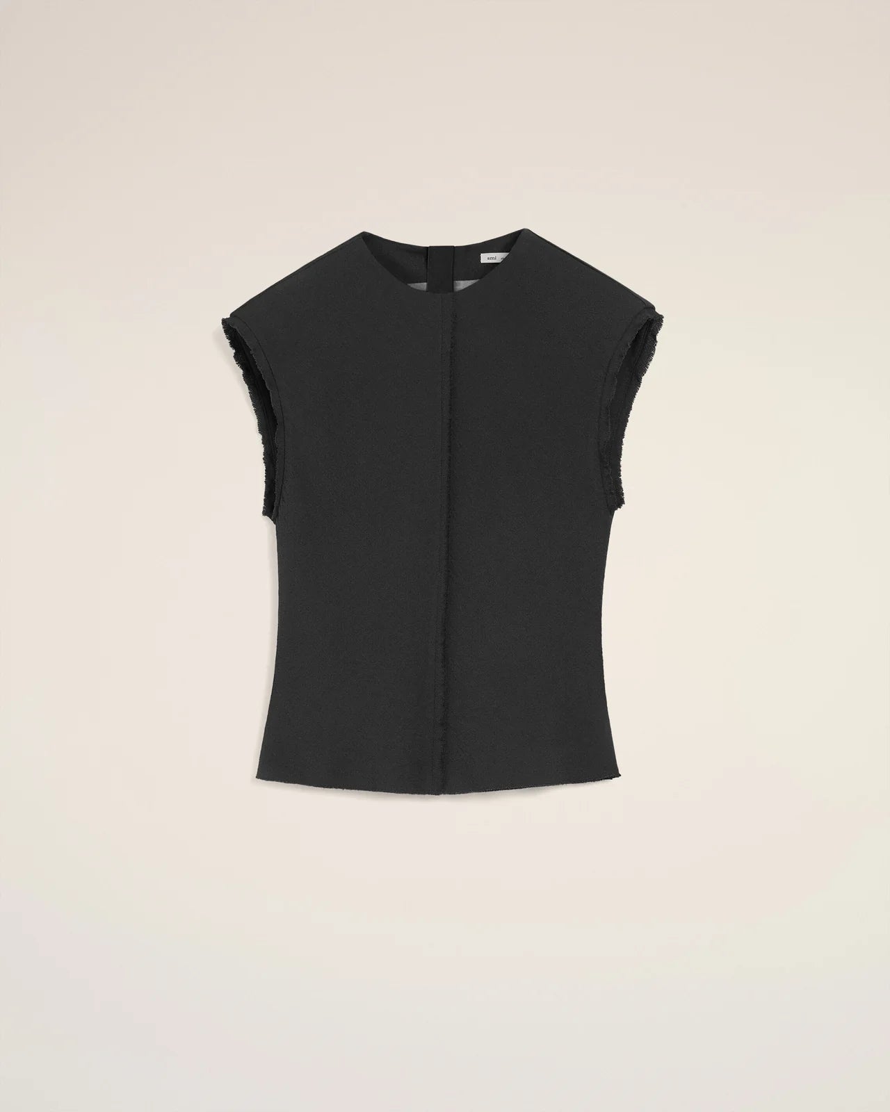 Ami Sleeveless Raw Edge Details Top