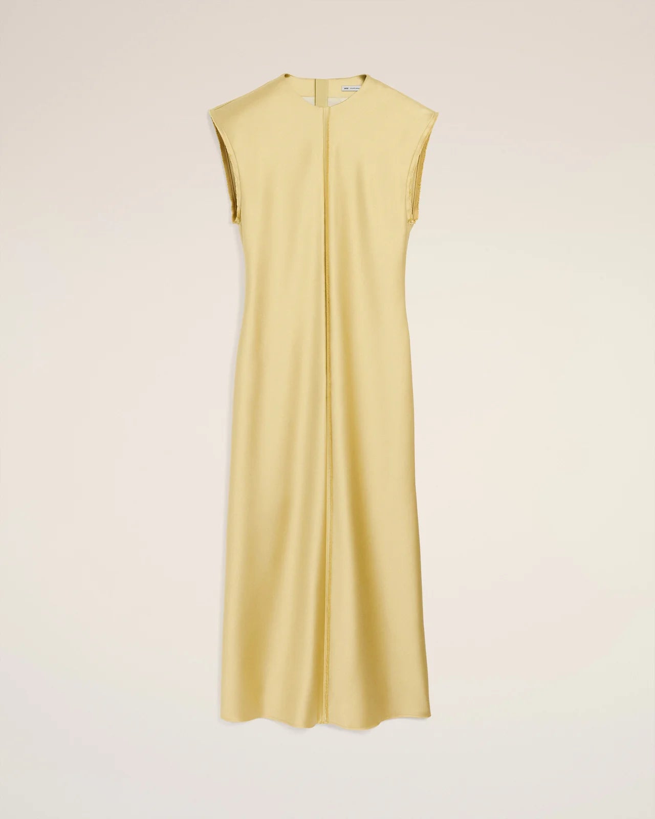 Ami Long Dress with Raw Edge Details