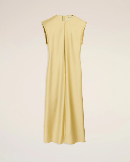 Ami Long Dress with Raw Edge Details