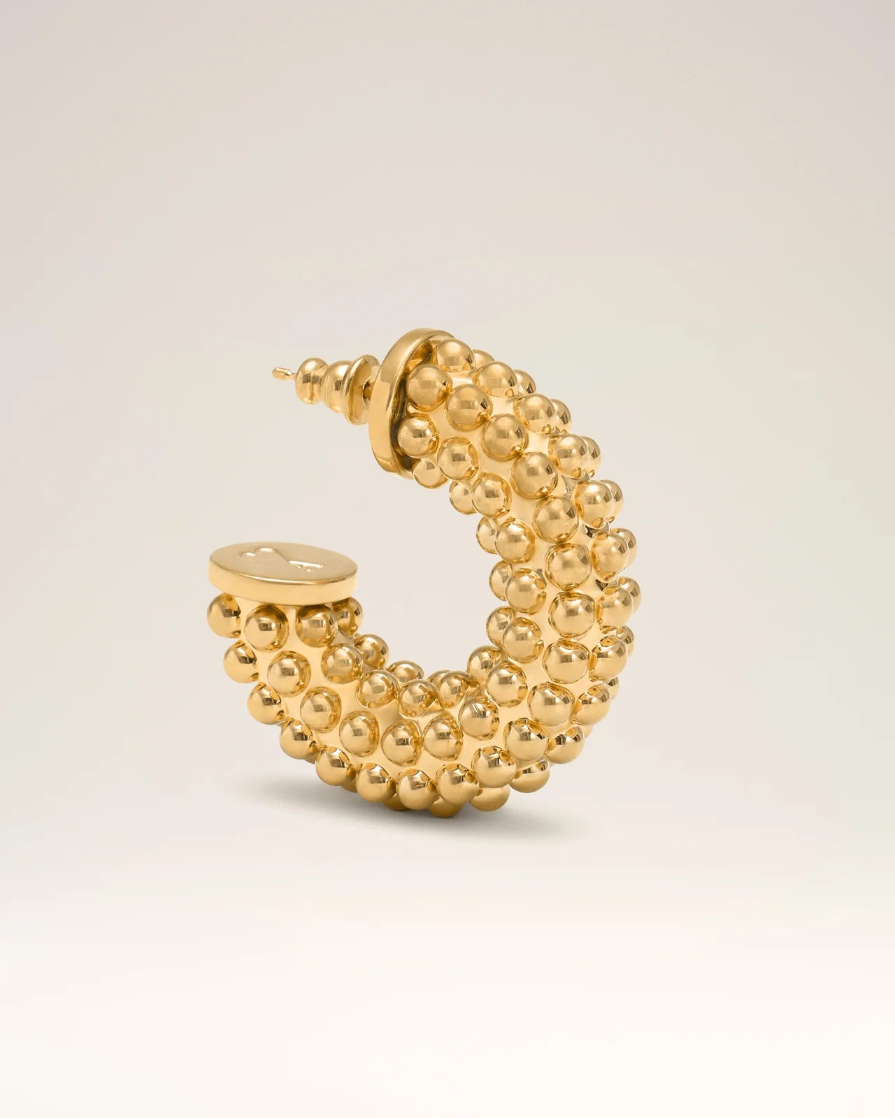 Ami Gold Brass Pearl Earrings