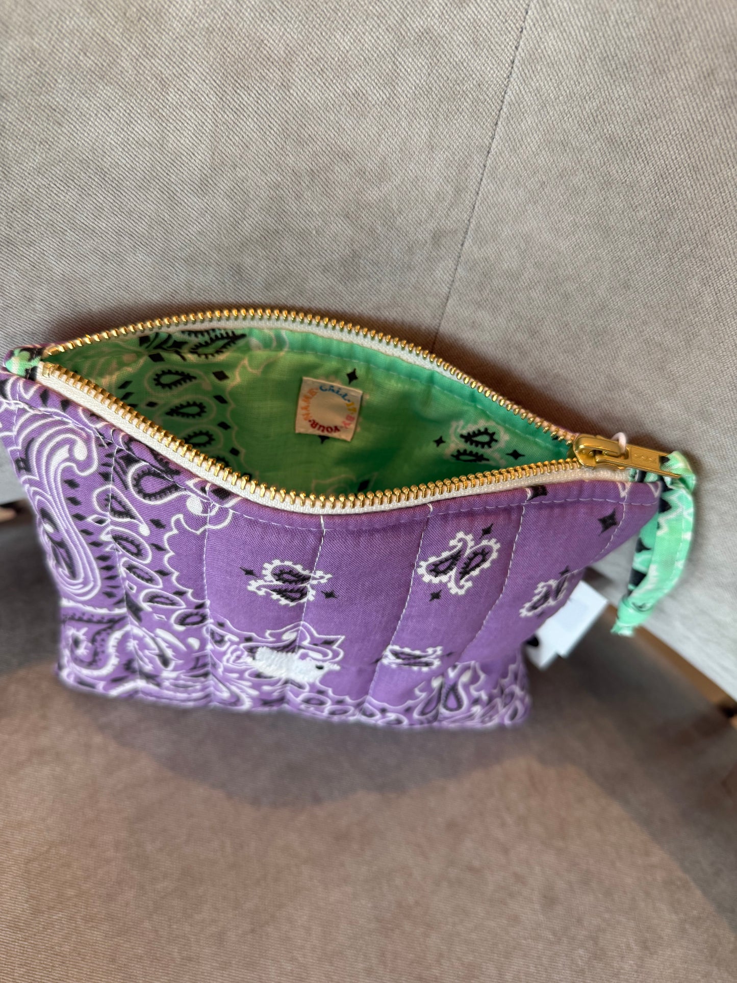 Call It By Your Name Mini Zipped Quilted Pouch