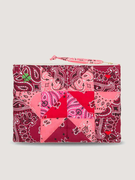 Call it by your name Zipped Quilted Pouch - Patchwork