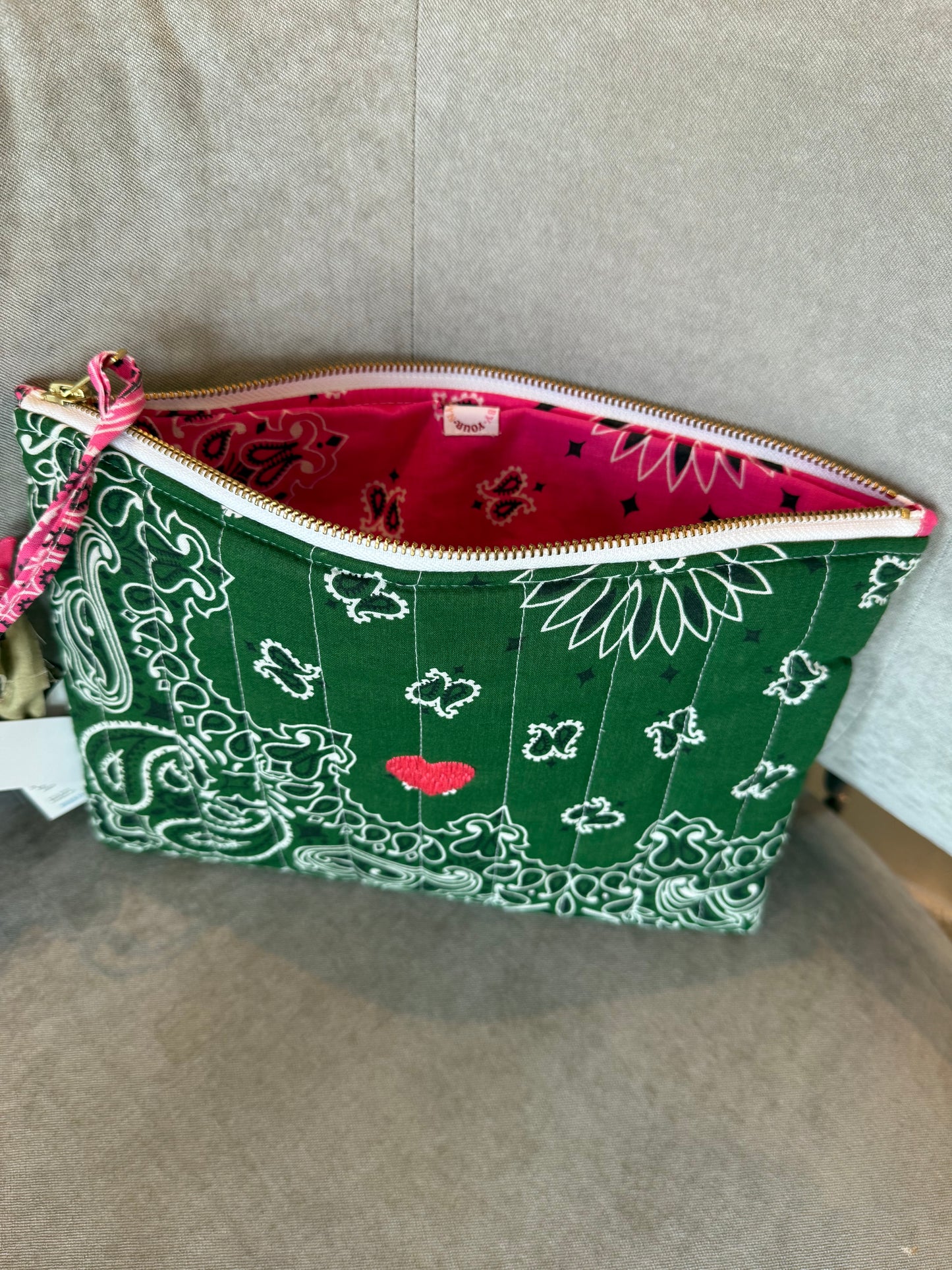 Call It By Your Name Zipped Quilted Pouch
