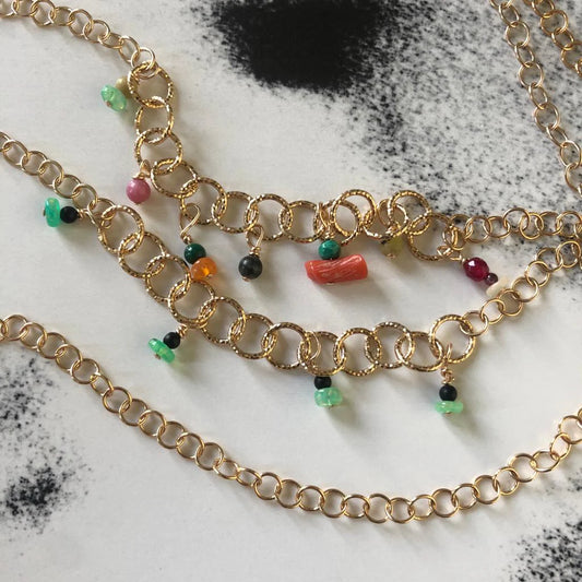 Par Coeur Multico Opales Necklace