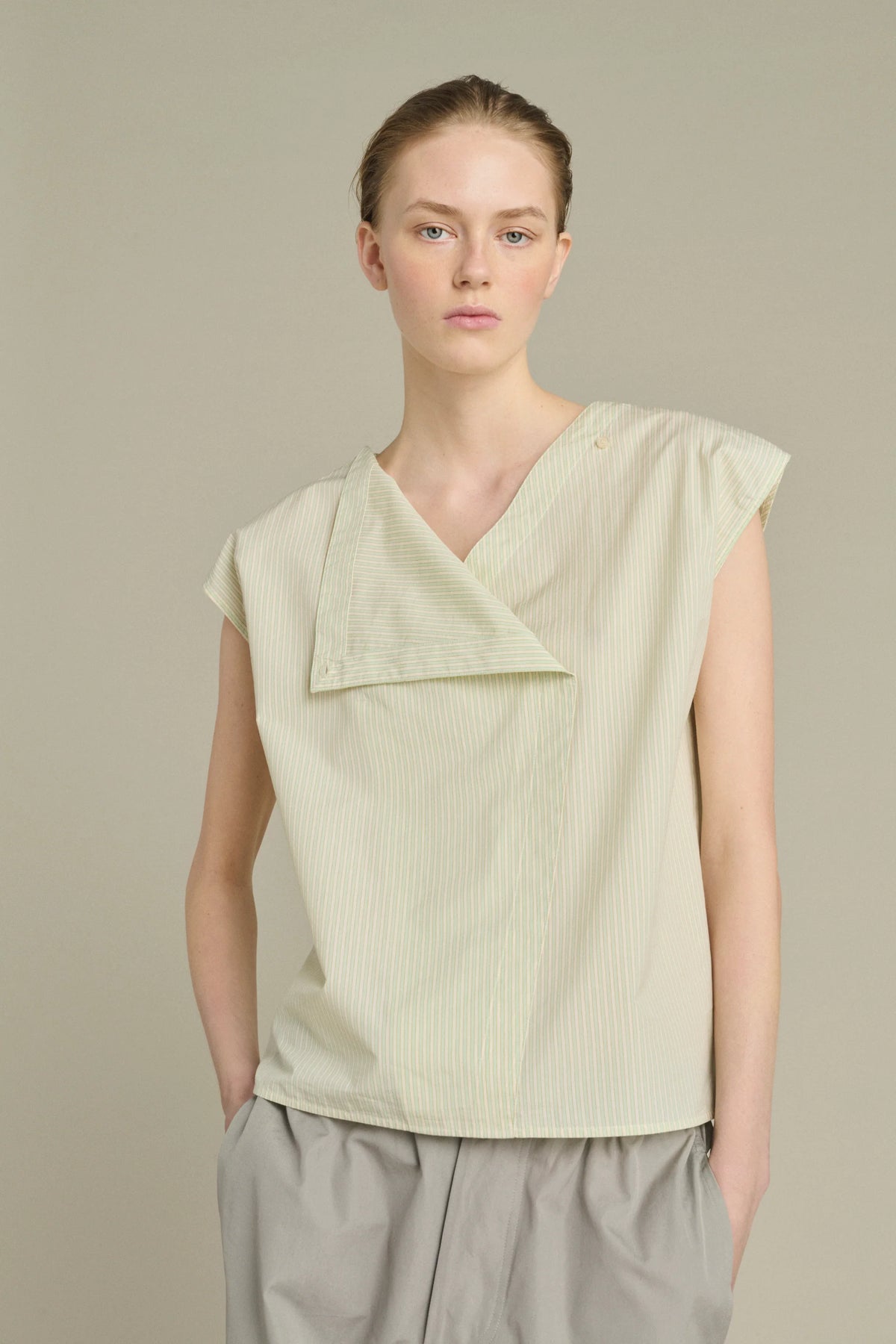 Soeur Lorena Sleeveless Blouse with Stripes